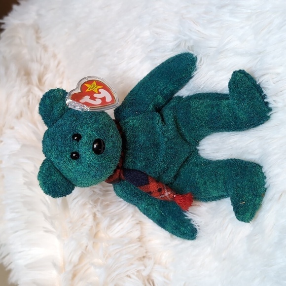 TY Beanie Babies 1999 WALLACE TEDDY Bear retired vintage TOY BD 1-25-99 - Picture 1 of 8